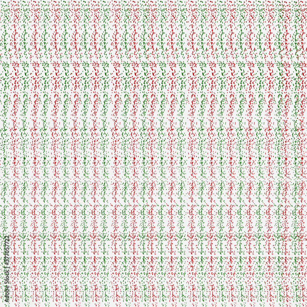 seamless pattern line with red dots alternating green. Color of Christmas concept. Vector abstract hand drawn background for design and decoration textile, covers, package, wrapping paper.illustration