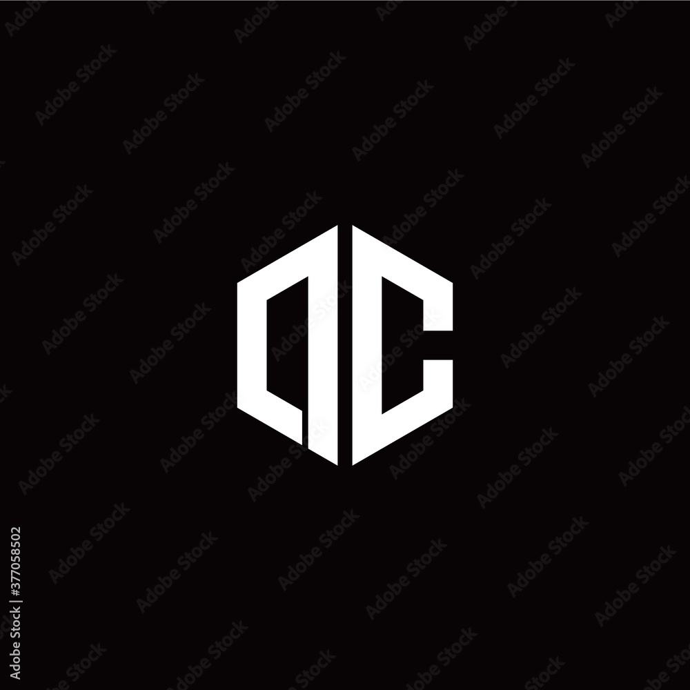 Initial D C letter with polygon modern style logo template vector Initial D C letter with polygon modern style logo template vector