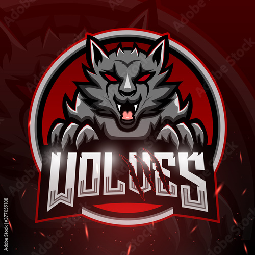 Wolves mascot sport logo design