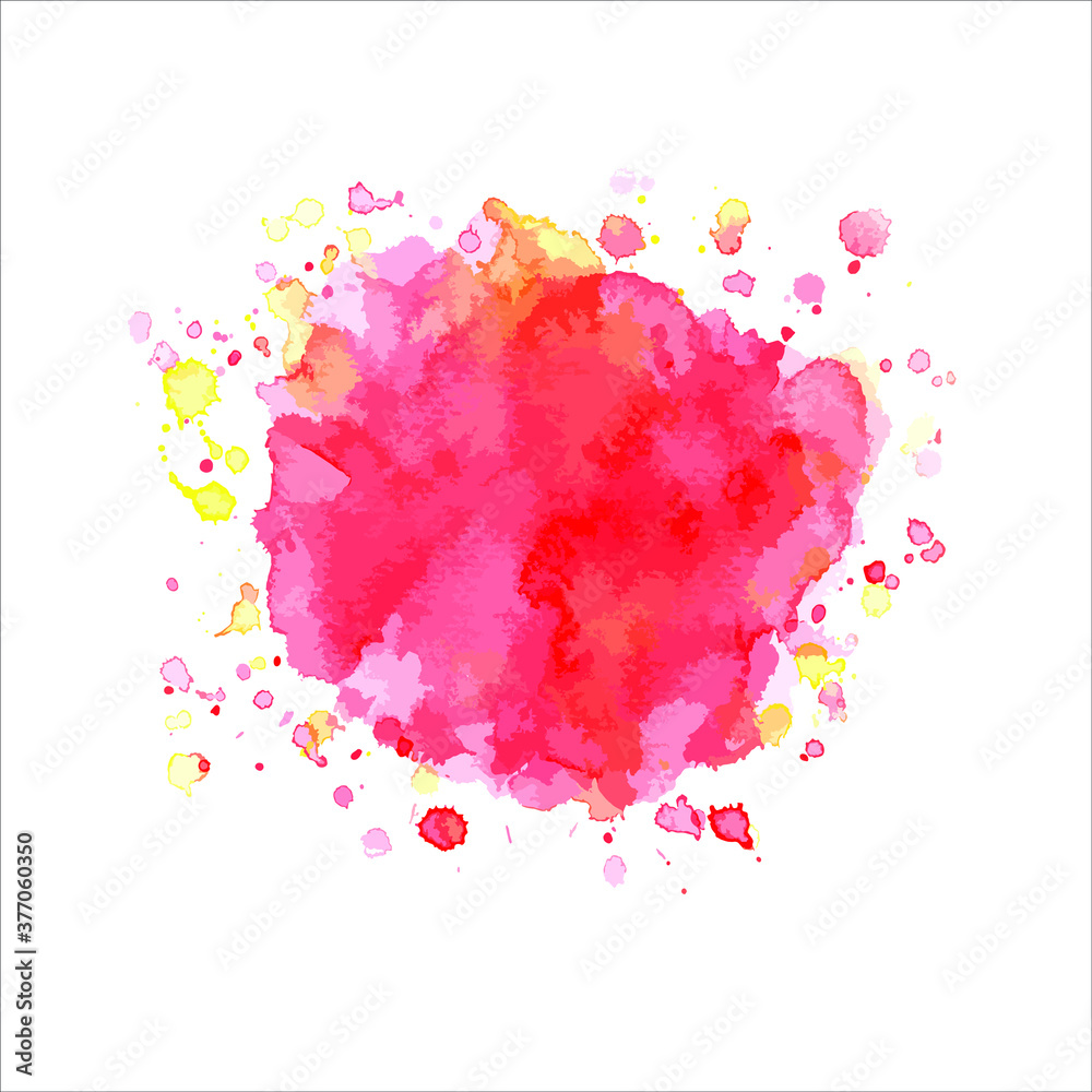 watercolor splashes of paint on white.vector eps10