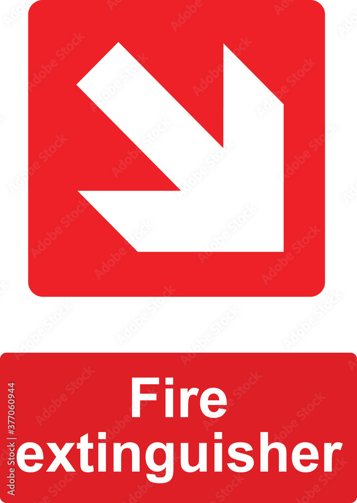 Fire extinguisher sign and symbol Fire extinguisher sign and symbol