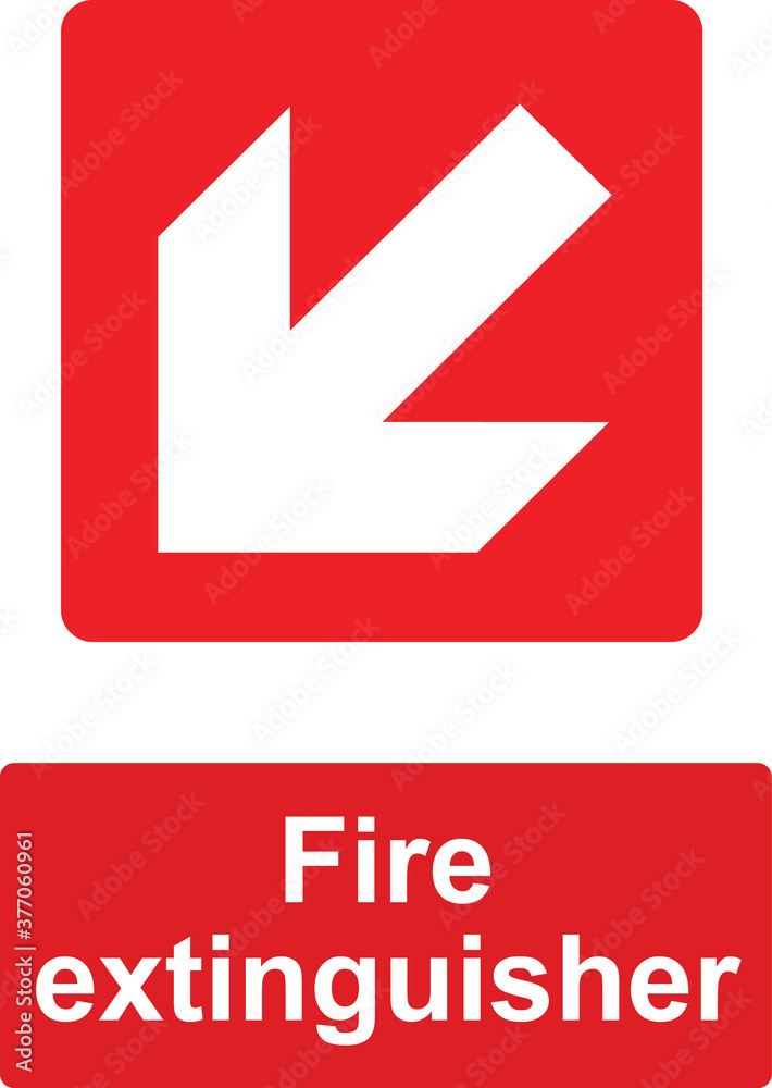 Fire extinguisher sign and symbol Fire extinguisher sign and symbol