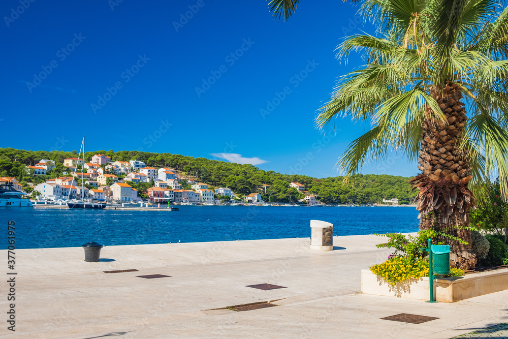 Beautiful town of Mali Losinj on the island of Losinj, Adriatic sea in Croatia
