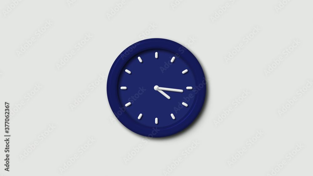 New counting down 3d wall clock icon on white background,blue dark clock icon New counting down 3d wall clock icon on white background,blue dark clock icon