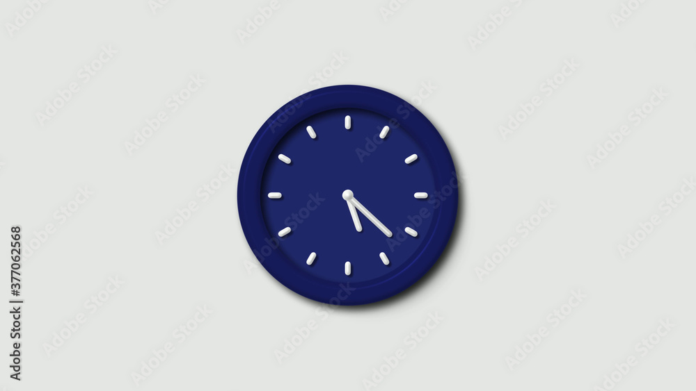 New counting down 3d wall clock icon on white background,blue dark clock icon New counting down 3d wall clock icon on white background,blue dark clock icon
