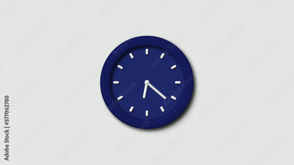 New counting down 3d wall clock icon on white background,blue dark clock icon New counting down 3d wall clock icon on white background,blue dark clock icon