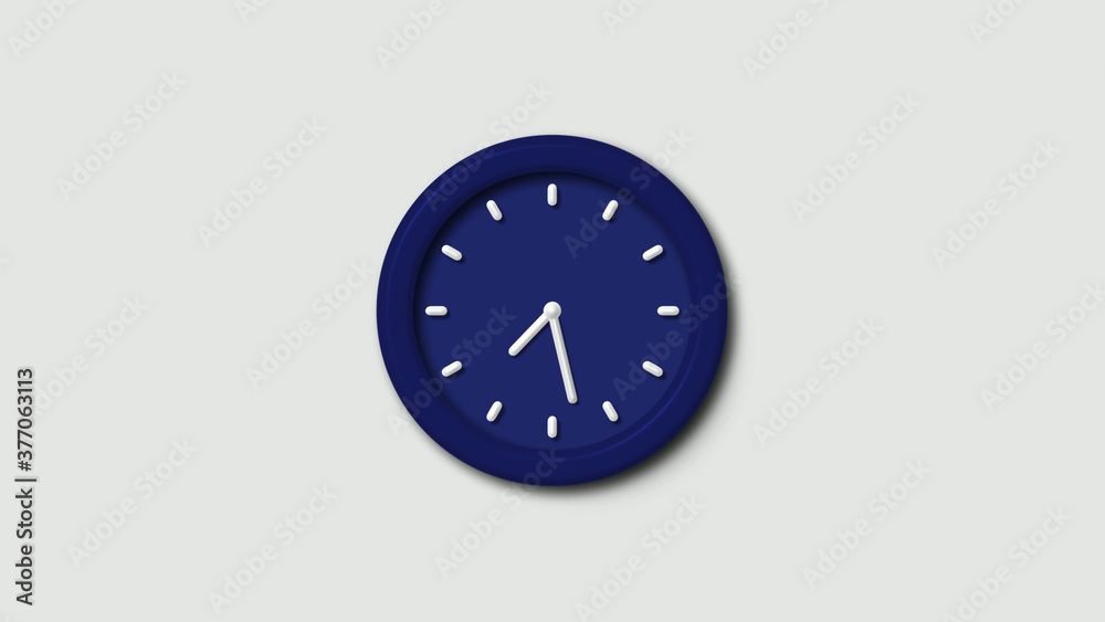 New counting down 3d wall clock icon on white background,blue dark clock icon New counting down 3d wall clock icon on white background,blue dark clock icon