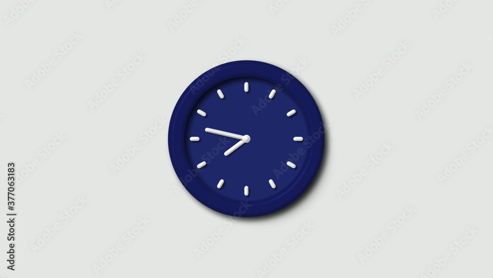 New counting down 3d wall clock icon on white background,blue dark clock icon New counting down 3d wall clock icon on white background,blue dark clock icon