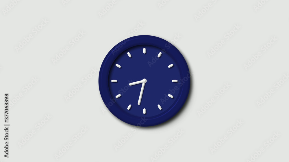 New counting down 3d wall clock icon on white background,blue dark clock icon New counting down 3d wall clock icon on white background,blue dark clock icon