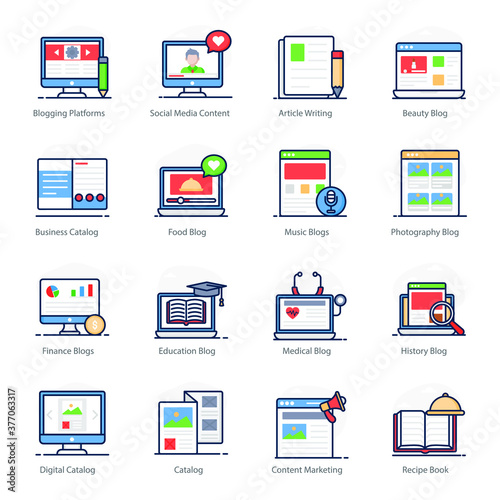 
Pack of Blogging Icons 
