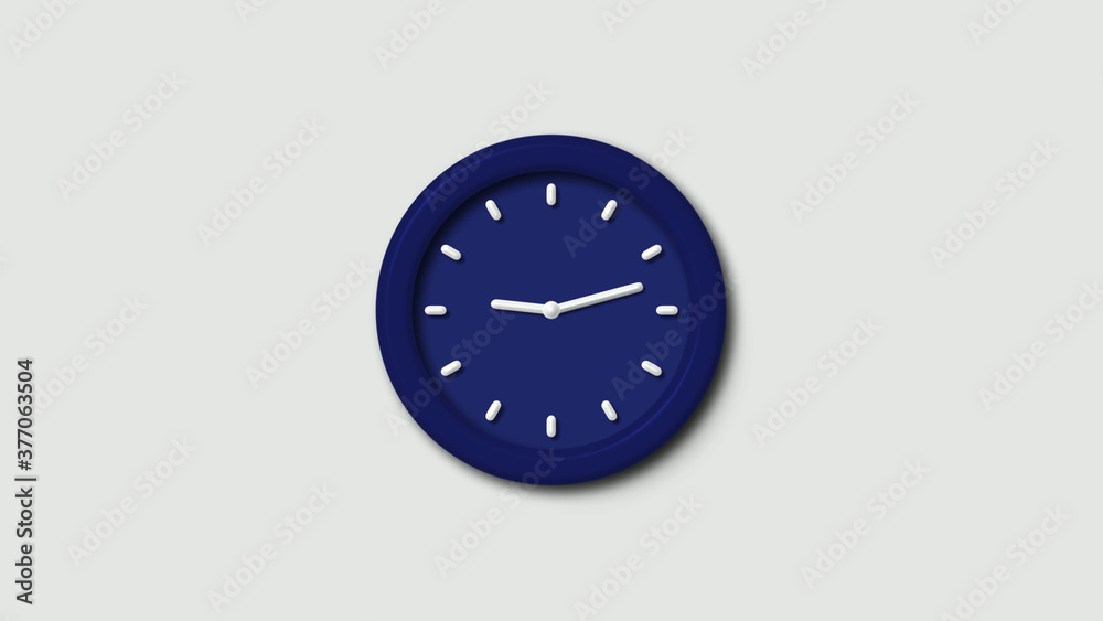New counting down 3d wall clock icon on white background,blue dark clock icon New counting down 3d wall clock icon on white background,blue dark clock icon
