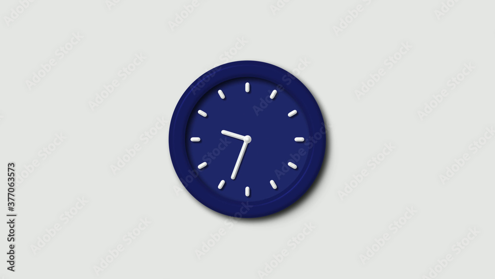 New counting down 3d wall clock icon on white background,blue dark clock icon New counting down 3d wall clock icon on white background,blue dark clock icon