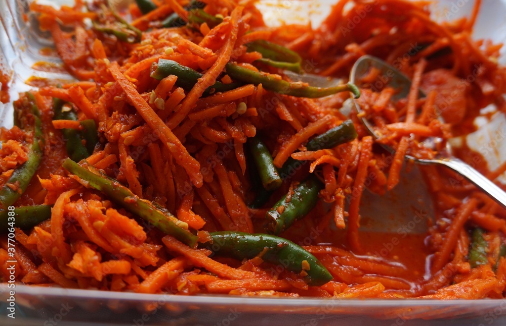 Takeaway spicy Indian food