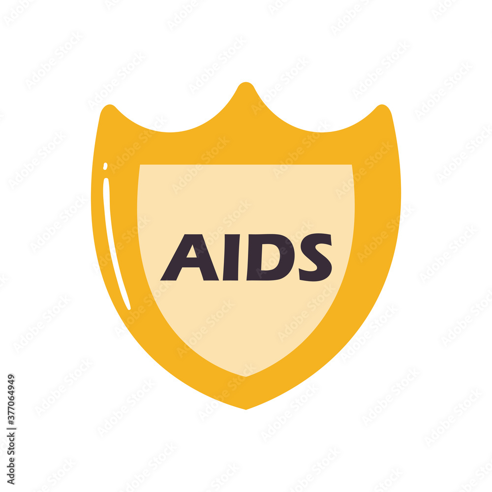 aids shield flat style icon vector design aids shield flat style icon vector design
