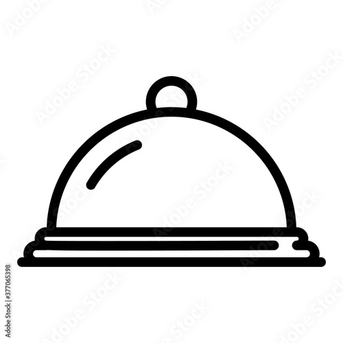 Greek food tray icon. Outline greek food tray vector icon for web design isolated on white background