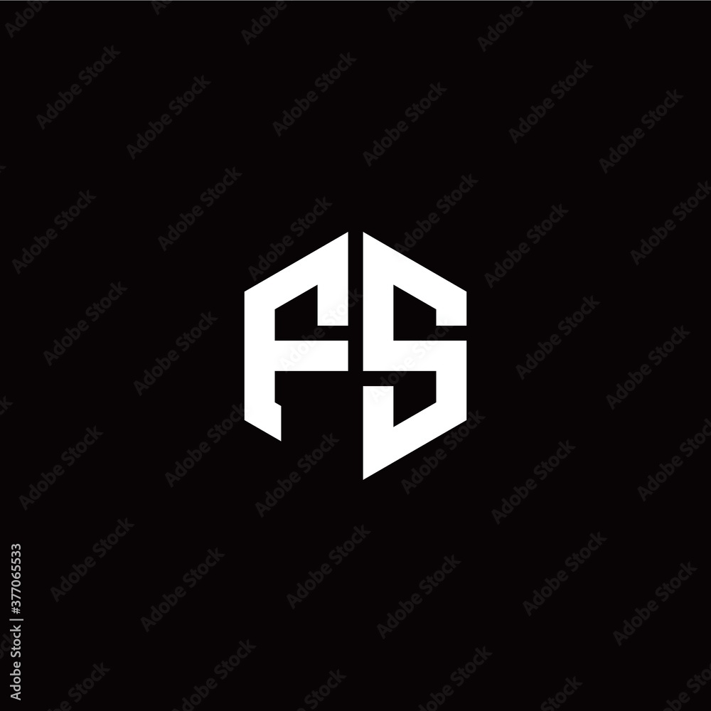 Initial F S letter with polygon modern style logo template vector Initial F S letter with polygon modern style logo template vector