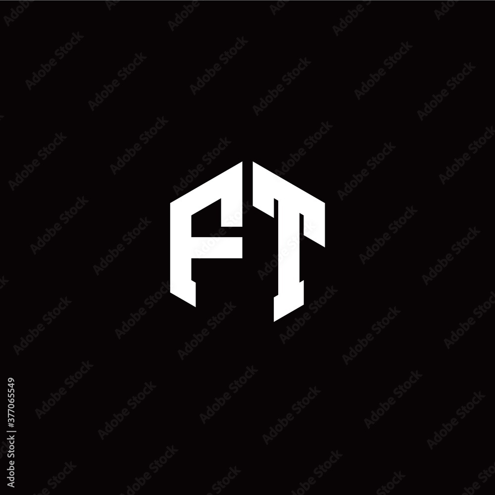 Initial F T letter with polygon modern style logo template vector Initial F T letter with polygon modern style logo template vector