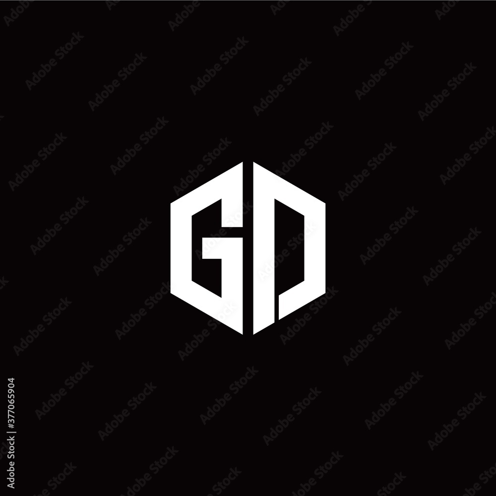 Initial G D letter with polygon modern style logo template vector Initial G D letter with polygon modern style logo template vector