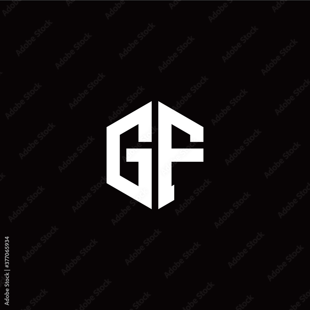 Initial G F letter with polygon modern style logo template vector Initial G F letter with polygon modern style logo template vector