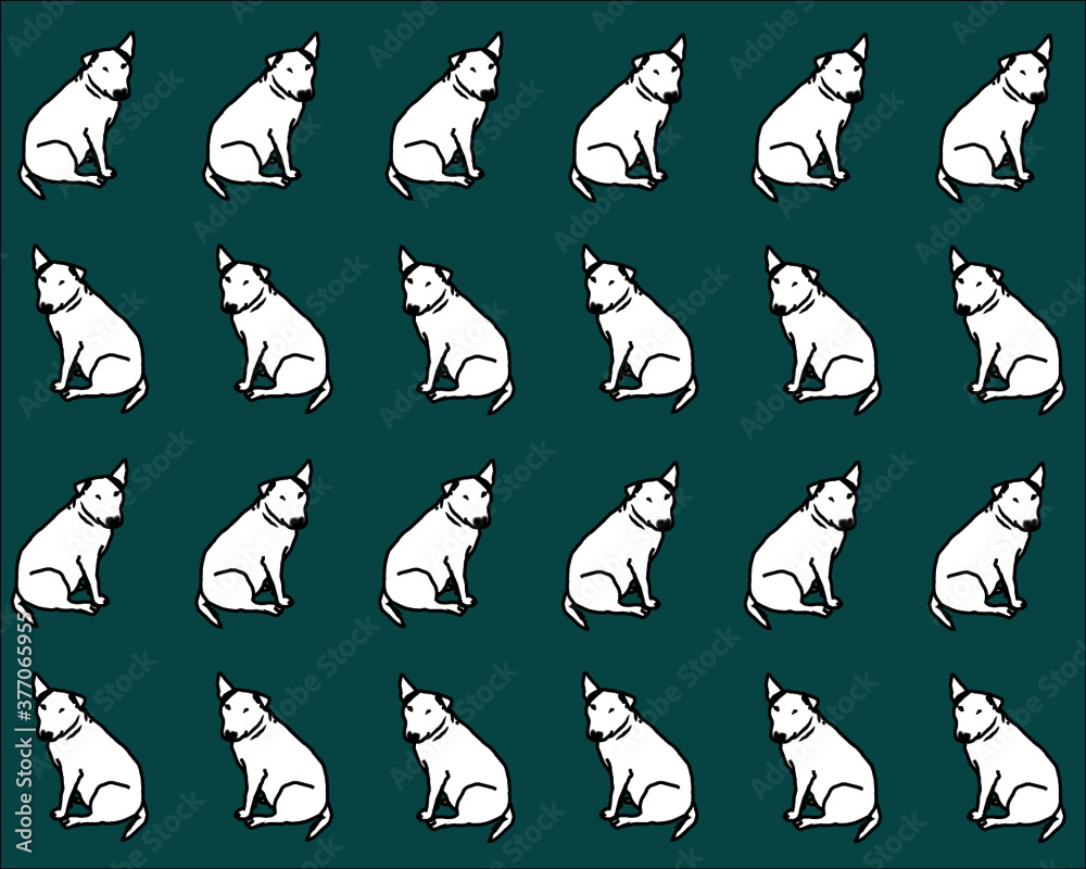 Naklejka premium Dog Pattern