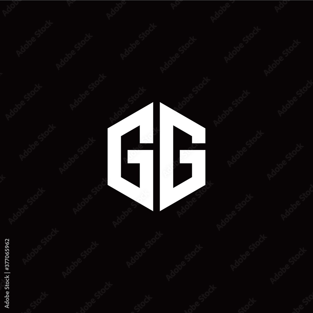 Initial G G letter with polygon modern style logo template vector Initial G G letter with polygon modern style logo template vector