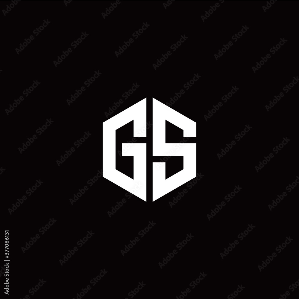 Initial G S letter with polygon modern style logo template vector Initial G S letter with polygon modern style logo template vector