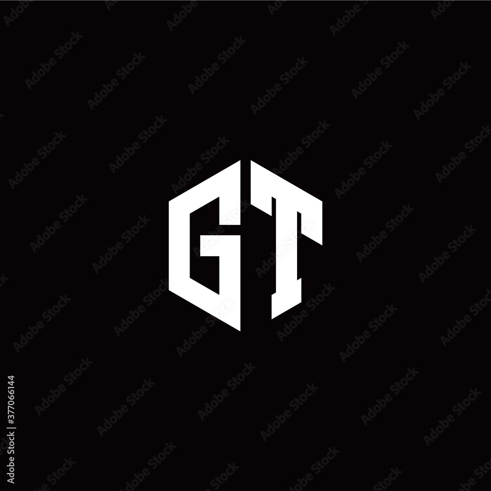 Initial G T letter with polygon modern style logo template vector Initial G T letter with polygon modern style logo template vector