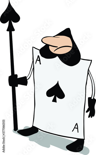 Playing card soldier from Alice in Wonderland