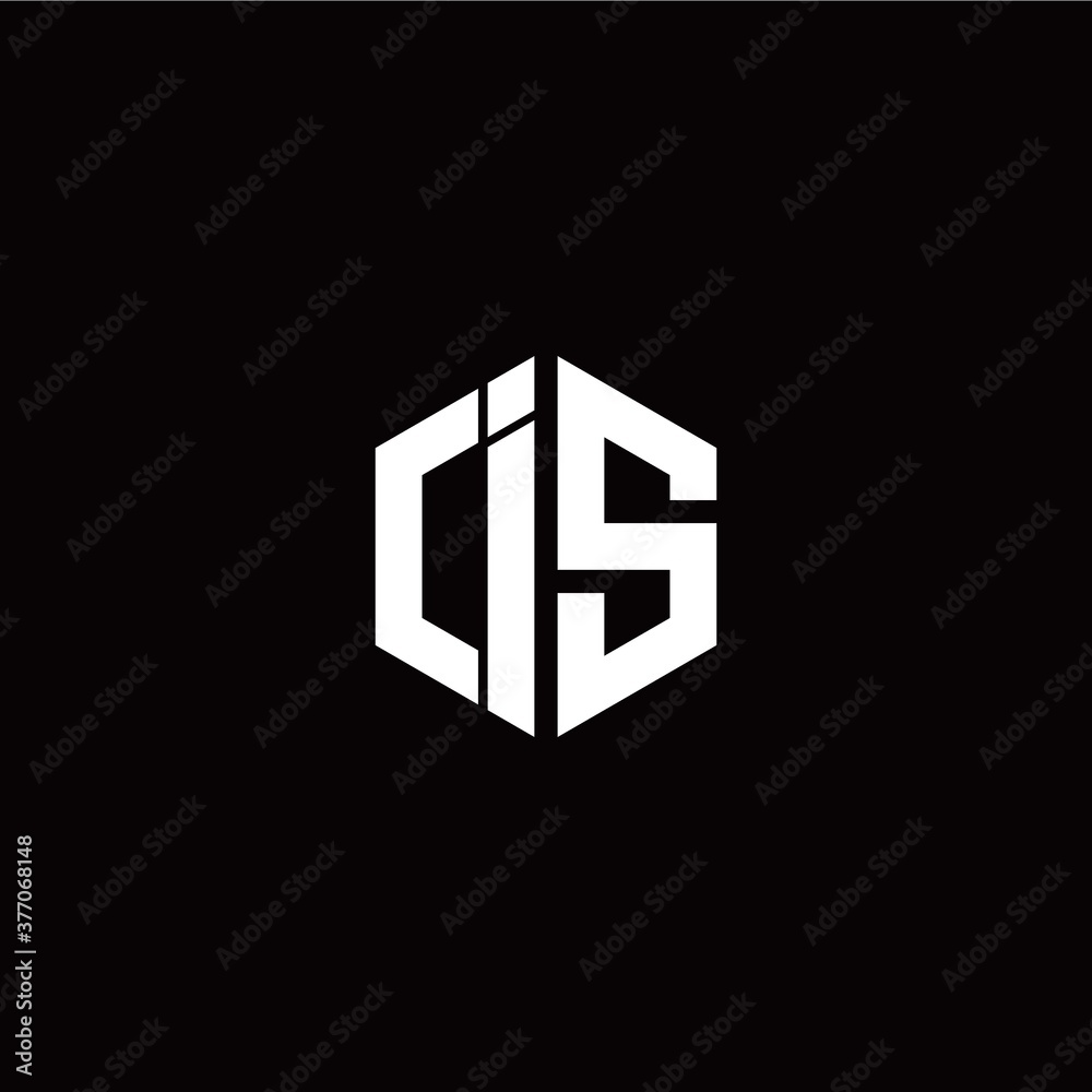 Initial I S letter with polygon modern style logo template vector Initial I S letter with polygon modern style logo template vector