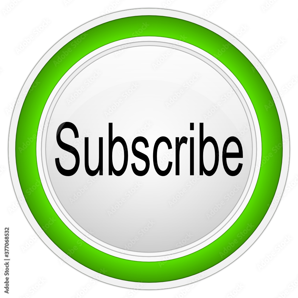 Subscribe Button on white background - illustration Subscribe Button on white background - illustration