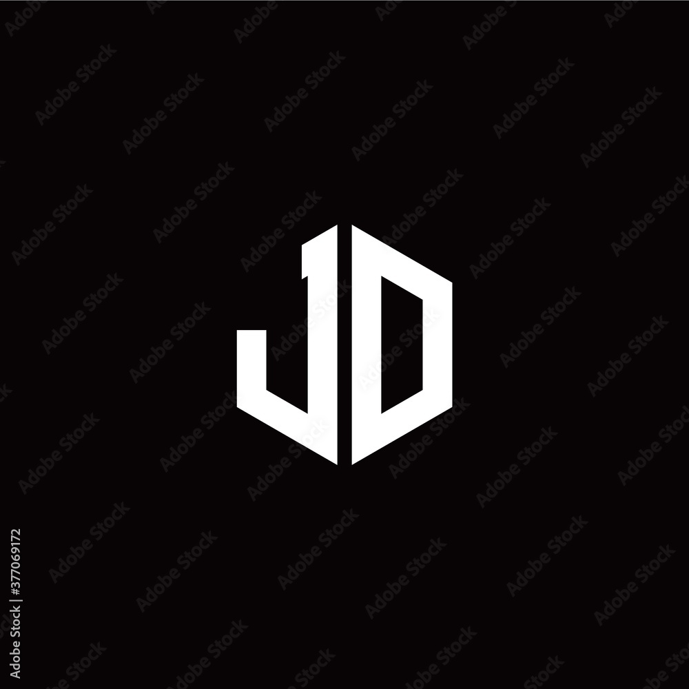 Initial J O letter with polygon modern style logo template vector Initial J O letter with polygon modern style logo template vector
