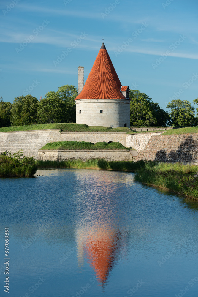 The convent building of the Kuressaare Episcopal Castle on Saaremaa island. The first written message about the Kuressaare Castle dates back to 1381. The convent building of the Kuressaare Episcopal Castle on Saaremaa island. The first written message about the Kuressaare Castle dates back to 1381.