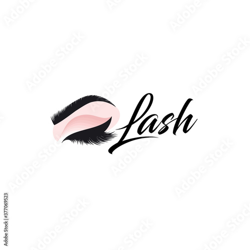 Vector logo design template for beauty salon. Lash and Brow icon.