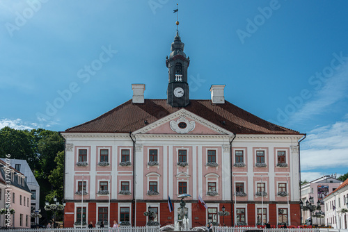 The famous beautiful Town Hall of Tartu