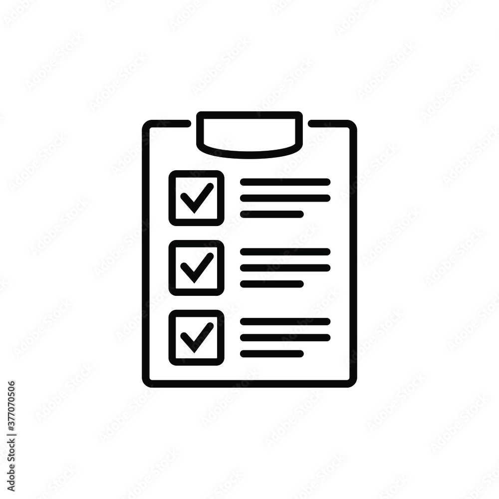 Clipboard with checklist icon, symbol for web site and app design. Vector illstration. Clipboard with checklist icon, symbol for web site and app design. Vector illstration.