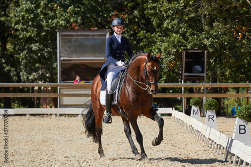 Rider in dressage competitions © Pavel