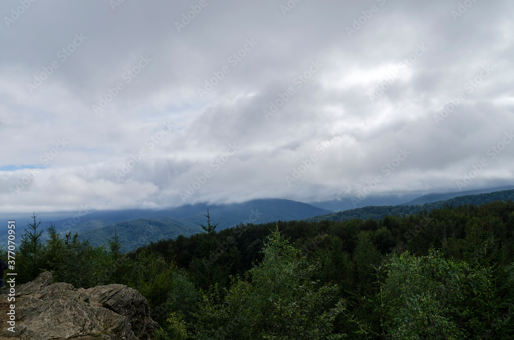 Panorama z Dwernik Kamień Bieszczady