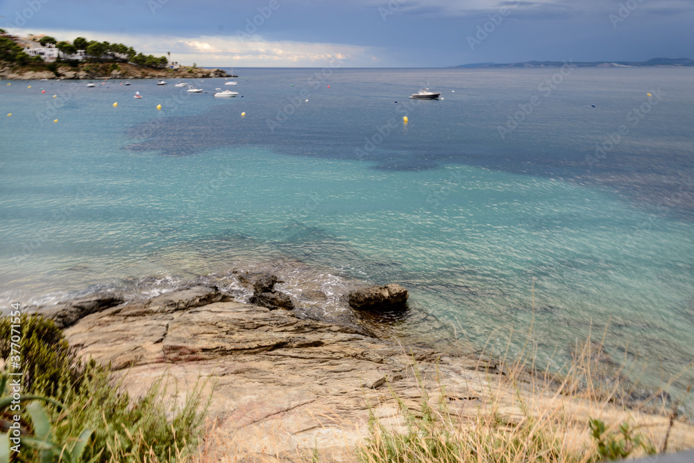 Paisaje del Norte de la Costa Brava en Rosas, Alt Empordà, Cataluña , España Paisaje del Norte de la Costa Brava en Rosas, Alt Empordà, Cataluña , España