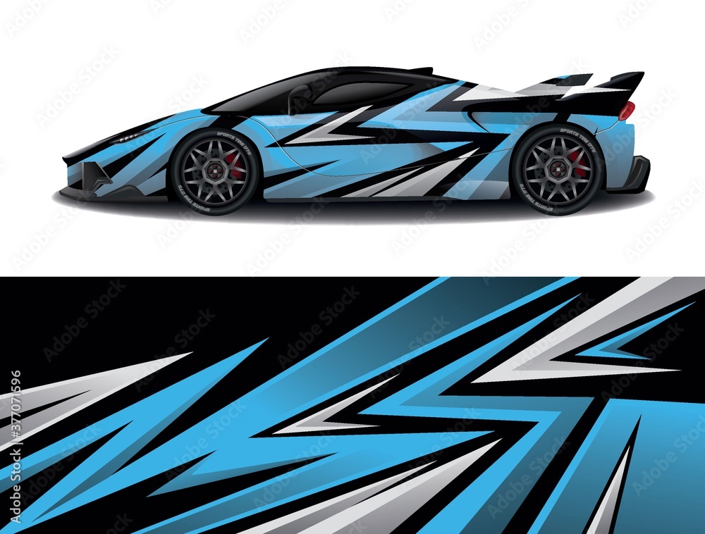 Obraz premium Sports car wrapping decal design