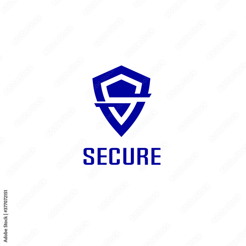secure company logo design template