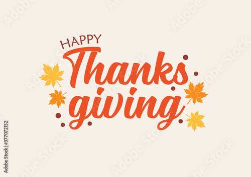 Happy Thanksgiving Day typography vector design