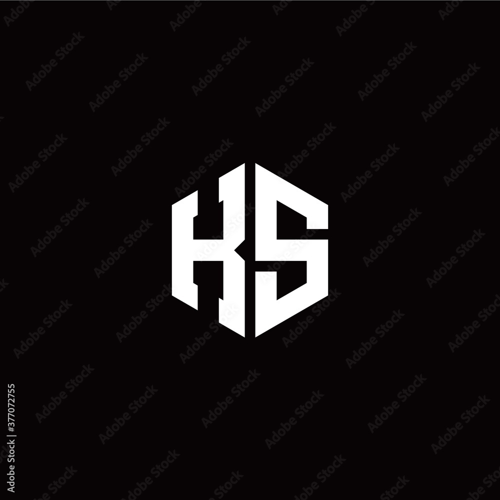 Initial K S letter with polygon modern style logo template vector Initial K S letter with polygon modern style logo template vector