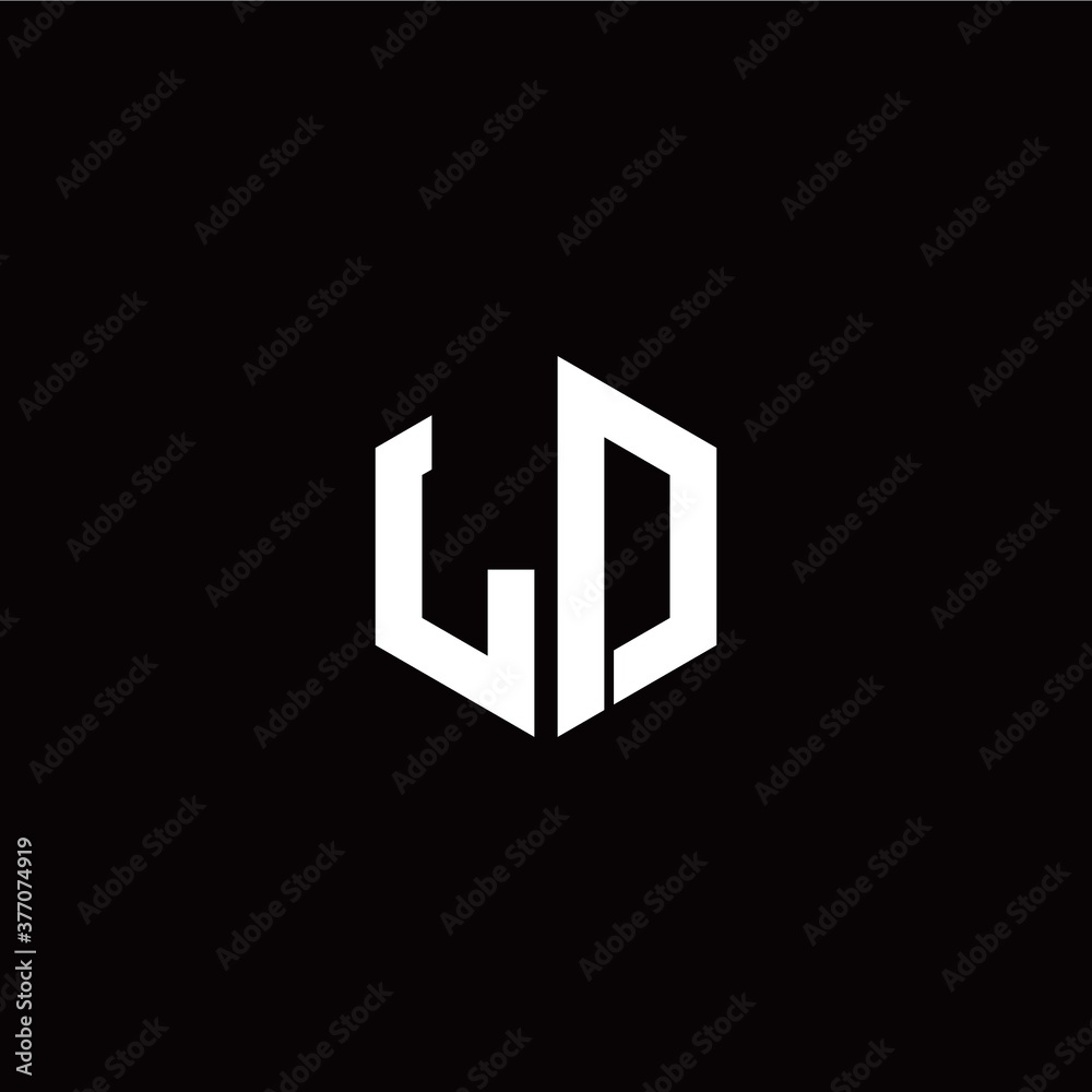 Initial L D letter with polygon modern style logo template vector Initial L D letter with polygon modern style logo template vector