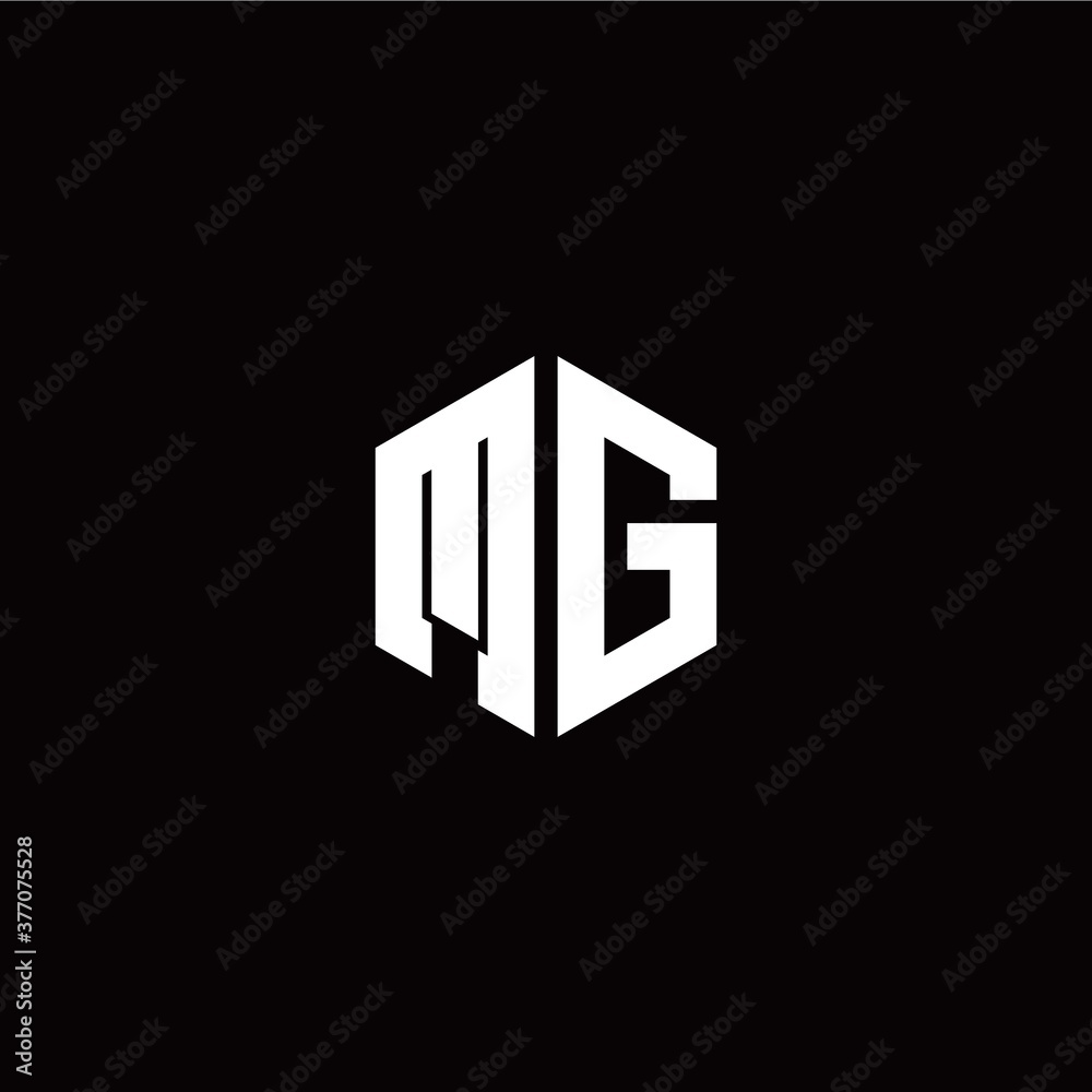 Initial M G letter with polygon modern style logo template vector Initial M G letter with polygon modern style logo template vector