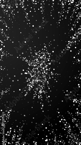 Random white dots Christmas background. Subtle fly