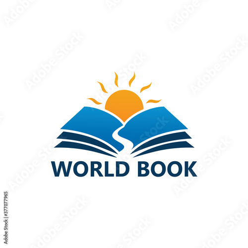 World Book Learning Logo Template Design Vector