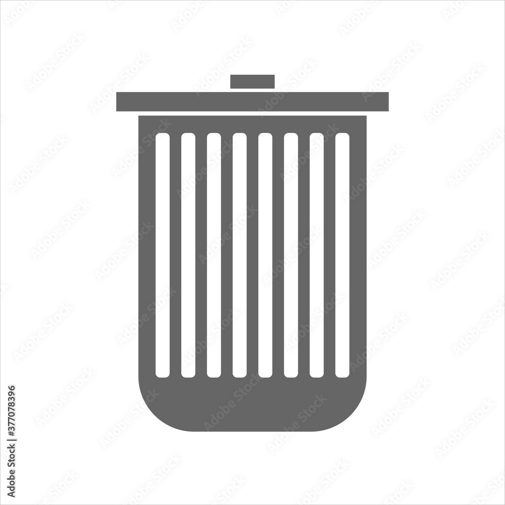 Dust bin / trash / delete button trendy flat style icon. Recycle bin symbol for your web site design, logo, app UI. Dust bin / trash / delete button trendy flat style icon. Recycle bin symbol for your web site design, logo, app UI.