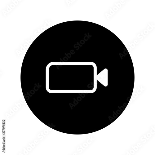 Video camera button trendy flat style icon. camera symbol for your web site design, logo, app UI.