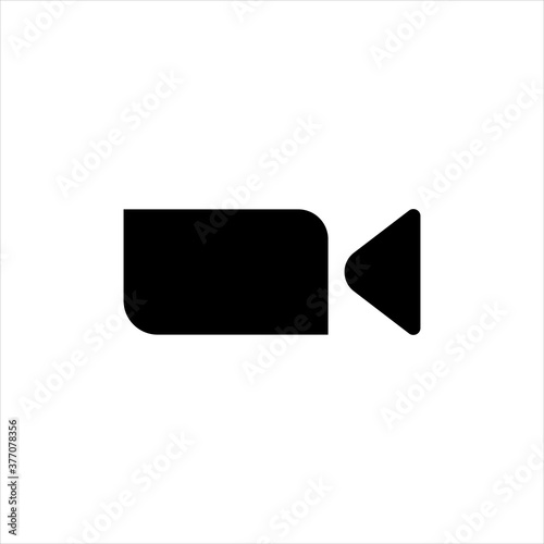 Video camera button trendy flat style icon. camera symbol for your web site design, logo, app UI.