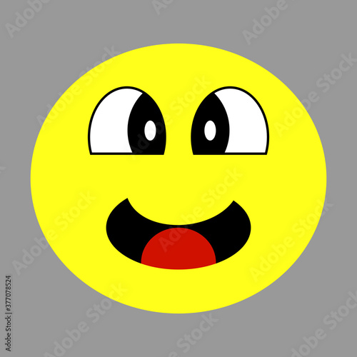 Happy face simley or emoji with tongue out trendy flat style icon. Smiling emoji symbol for your web site design, logo, app UI.